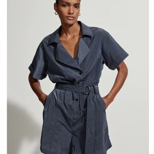 Varley Charcoal Short Sleeve Dress